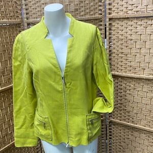 Lafayette 148 New York Chartreuse Blazer